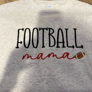 Port and Company Gray Football Mama Sweater Size Small